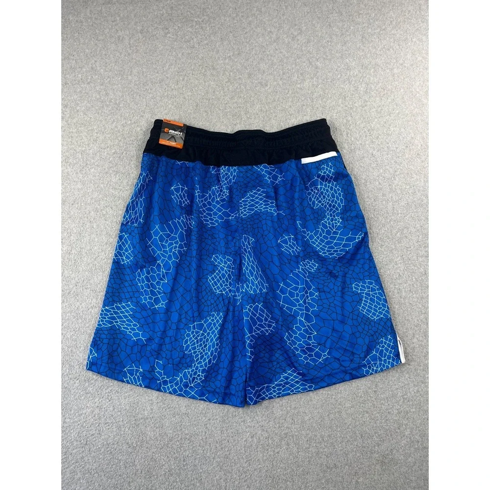 AND 1 Basketball Short Mens L Supreme Blue Geometric Print 11
